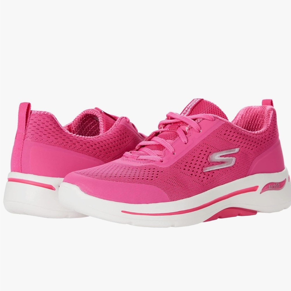 Skechers Performance Gowalk Arch fit motion Breeze Hot Pink Sneaker Tennis Shoe